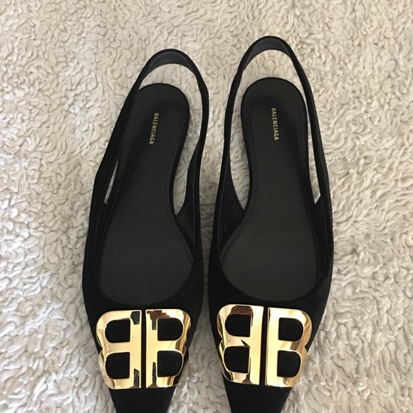 Balenciaga Black and Gold Sandals - Picture 3 of 10